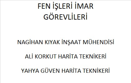 Fen İşleri İmar Müdürlüğü